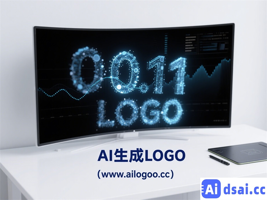 在线教育平台Logo设计，连接元素与数字图形