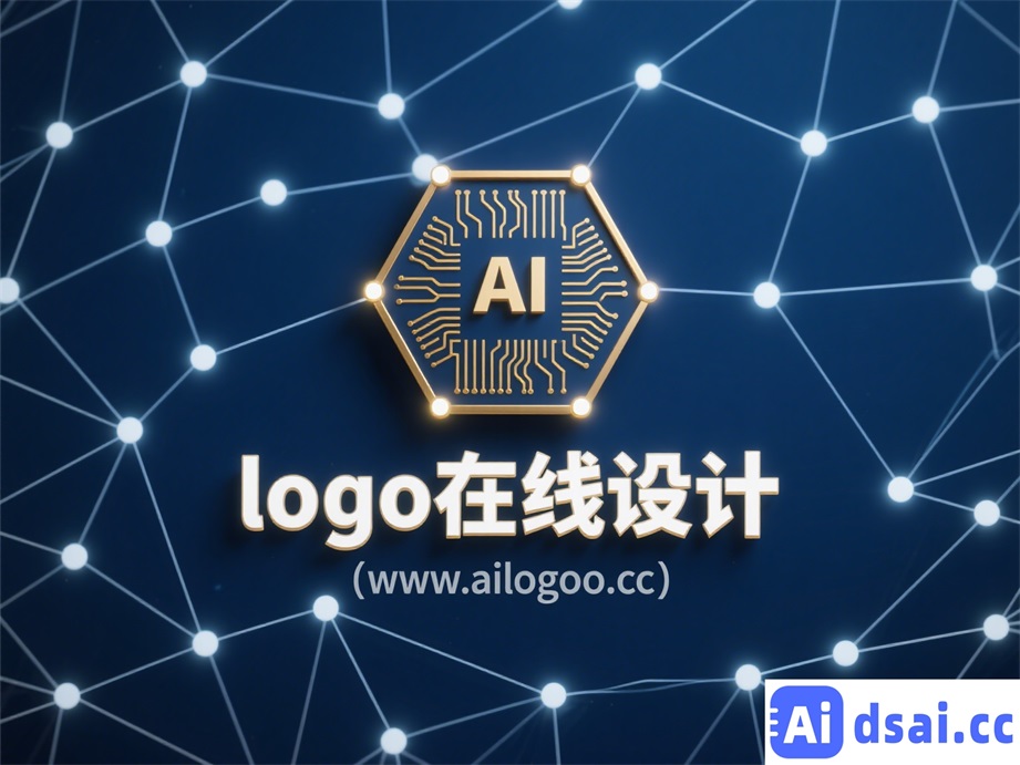 物联网公司Logo设计，连接节点图形，表现互联概念